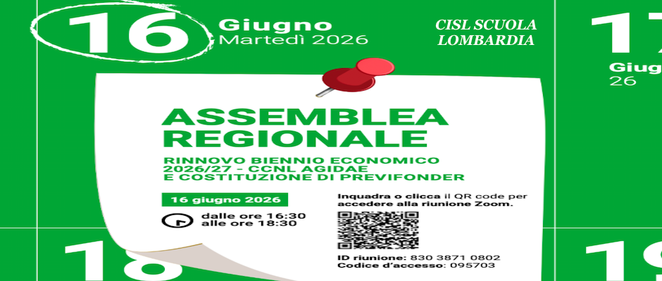 ASSEMBLEA REGIONALE ONLINE CCNL AGIDAE: biennio economico 2026/27 ASSEMBLEA REGIONALE ONLINE CCNL AGIDAE: biennio economico 2026/27