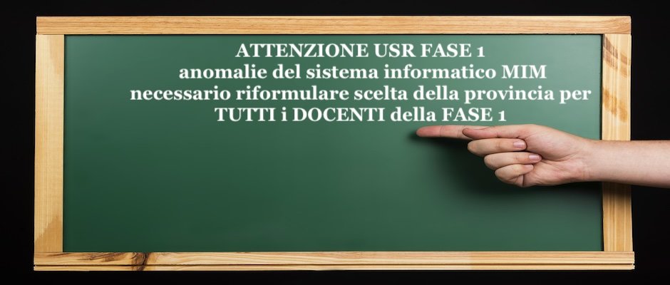 ATTENZIONE IMMISSIONE IN RUOLO FASE 1: TUTTO DA RIFARE PER LA SCELTA DELLE PROVINCE. REINSERIMENTO DA SABATO 26 FINO ALLE 14:00 DI LUNEDI' 28 LUGLIO