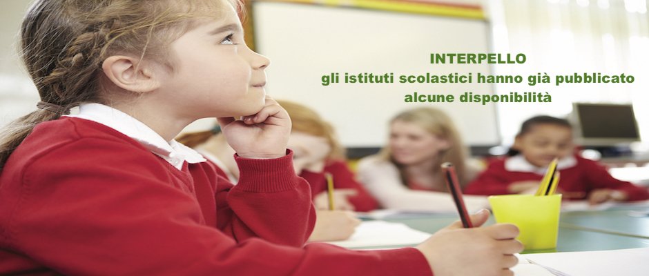 TUTTI A SCUOLA ! - Aperte le ricerche di docenti per interpello